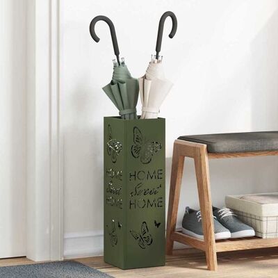 vidaXL Regenschirmständer mit Speicher Oliv 15,5 x 15,5 x 49 cm Stahl - Olivgrün vidaXL Regenschirmständer mit Speicher Oliv 15,5 x 15,5 x 49 cm Stahl - Olivgrün
