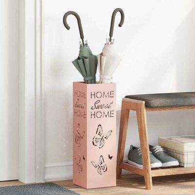 vidaXL Regenschirmständer mit Speicher Rosa 15,5 x 15,5 x 49 cm Stahl - Rosa vidaXL Regenschirmständer mit Speicher Rosa 15,5 x 15,5 x 49 cm Stahl - Rosa