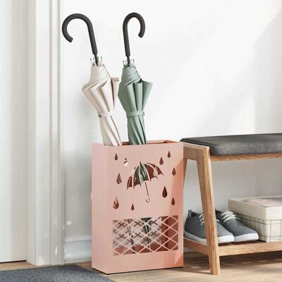vidaXL Regenschirmständer Rosa 28 x 12 x 41 cm Stahl - Rosa vidaXL Regenschirmständer Rosa 28 x 12 x 41 cm Stahl - Rosa