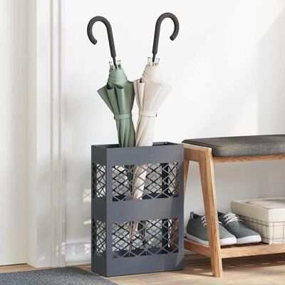vidaXL Regenschirmständer Anthrazit 28 x 12 x 41 cm Stahl - Anthrazit vidaXL Regenschirmständer Anthrazit 28 x 12 x 41 cm Stahl - Anthrazit