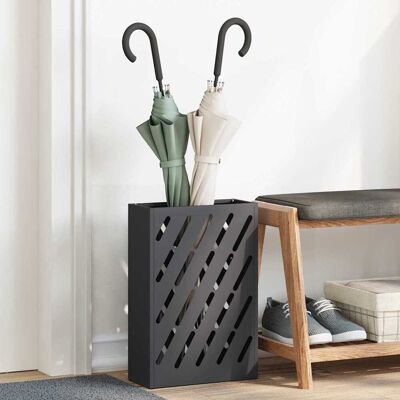 vidaXL Regenschirmständer Schwarz 28 x 12 x 41 cm Stahl - Schwarz vidaXL Regenschirmständer Schwarz 28 x 12 x 41 cm Stahl - Schwarz