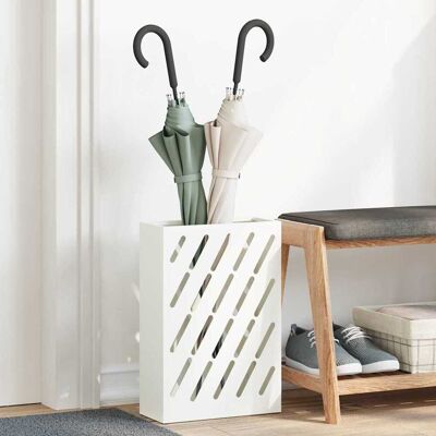 vidaXL Regenschirmständer Weiß 28 x 12 x 41 cm Stahl - Weiß vidaXL Regenschirmständer Weiß 28 x 12 x 41 cm Stahl - Weiß