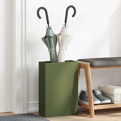 vidaXL Regenschirmständer Olivgrün 28 x 12 x 41 cm Stahl - Olivgrün vidaXL Regenschirmständer Olivgrün 28 x 12 x 41 cm Stahl - Olivgrün