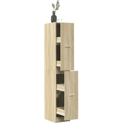 vidaXL Apothekerschrank Sonoma-Eiche 30x41x174,5 cm Holzwerkstoff - Braun vidaXL Apothekerschrank Sonoma-Eiche 30x41x174,5 cm Holzwerkstoff - Braun