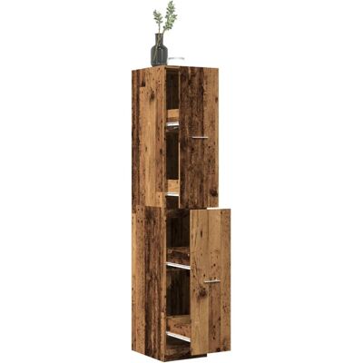 vidaXL Apothekerschrank Altholz-Optik 30x41x174,5 cm Holzwerkstoff - Braun vidaXL Apothekerschrank Altholz-Optik 30x41x174,5 cm Holzwerkstoff - Braun