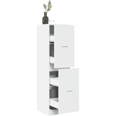 vidaXL Apothekerschrank Weiß 40x41x144,5 cm Holzwerkstoff - Weiß vidaXL Apothekerschrank Weiß 40x41x144,5 cm Holzwerkstoff - Weiß
