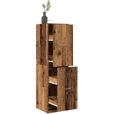 vidaXL Apothekerschrank Altholz-Optik 40x41x144,5 cm Holzwerkstoff - Braun vidaXL Apothekerschrank Altholz-Optik 40x41x144,5 cm Holzwerkstoff - Braun
