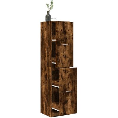 vidaXL Apothekerschrank Räuchereiche 40x41x174,5 cm Holzwerkstoff - Braun vidaXL Apothekerschrank Räuchereiche 40x41x174,5 cm Holzwerkstoff - Braun