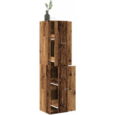 vidaXL Apothekerschrank Altholz-Optik 40x41x174,5 cm Holzwerkstoff - Braun vidaXL Apothekerschrank Altholz-Optik 40x41x174,5 cm Holzwerkstoff - Braun