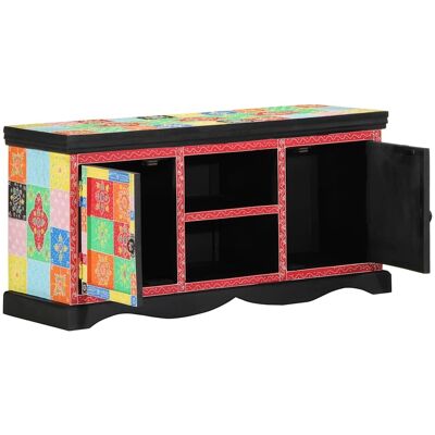 vidaXL TV-Schränk Mehrfarbig 100 x 35 x 50 cm Massivholz Mango - Mehrfarbig vidaXL TV-Schränk Mehrfarbig 100 x 35 x 50 cm Massivholz Mango - Mehrfarbig