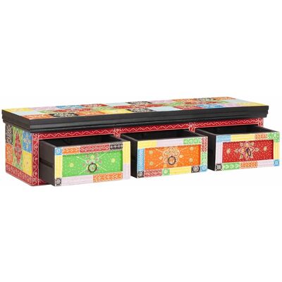 vidaXL TV-Schränk Mehrfarbig 100 x 30 x 24 cm Massivholz Mango - Mehrfarbig vidaXL TV-Schränk Mehrfarbig 100 x 30 x 24 cm Massivholz Mango - Mehrfarbig
