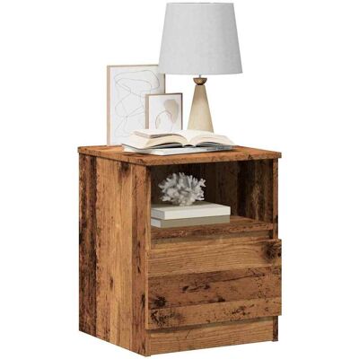 vidaXL Nachttische 2 Stk. Altholz-Optik 40x40x50 cm Holzwerkstoff - Braun vidaXL Nachttische 2 Stk. Altholz-Optik 40x40x50 cm Holzwerkstoff - Braun