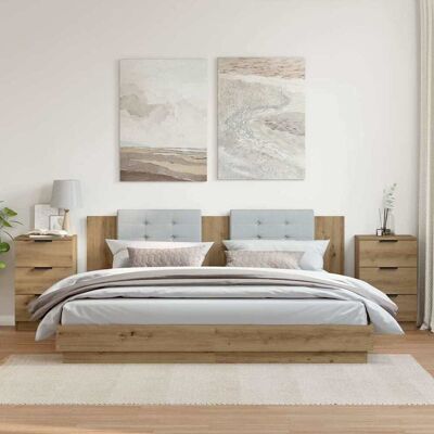 vidaXL Nachttische 2 Stk. Artisan-Eiche 40x36x65 cm Holzwerkstoff - Braun vidaXL Nachttische 2 Stk. Artisan-Eiche 40x36x65 cm Holzwerkstoff - Braun