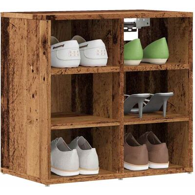 vidaXL Schuhschränke 2 Stk. Altholz-Optik 52x30x50 cm - Braun vidaXL Schuhschränke 2 Stk. Altholz-Optik 52x30x50 cm - Braun