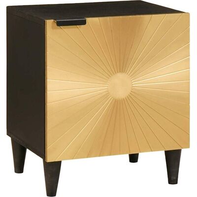 vidaXL Nachttisch Schwarz und Gold 40 x 33 x 46 cm Holzwerkstoff - Schwarz vidaXL Nachttisch Schwarz und Gold 40 x 33 x 46 cm Holzwerkstoff - Schwarz