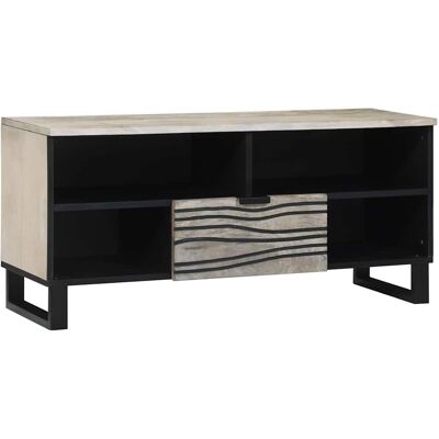 vidaXL TV-Einheiten mit Schubladen Weiß 105 x 33 x 46 cm Holzwerkstoff - Weiß vidaXL TV-Einheiten mit Schubladen Weiß 105 x 33 x 46 cm Holzwerkstoff - Weiß