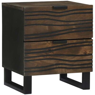 vidaXL Nachttisch Walnuss 40 x 33 x 46 cm Holzwerkstoff - Braun vidaXL Nachttisch Walnuss 40 x 33 x 46 cm Holzwerkstoff - Braun