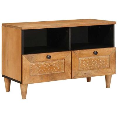 vidaXL TV-Einheiten mit Regal Hellbraun 70 x 33 x 46 cm Holzwerkstoff - Braun vidaXL TV-Einheiten mit Regal Hellbraun 70 x 33 x 46 cm Holzwerkstoff - Braun