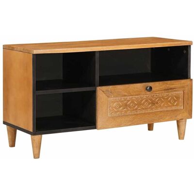 vidaXL TV-Schränk mit Schubladen 80 x 33 x 46 cm Massivholz Mango vidaXL TV-Schränk mit Schubladen 80 x 33 x 46 cm Massivholz Mango