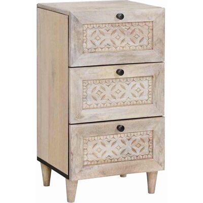 vidaXL Sideboard mit Schubladen Weiß 33,5 x 40 x 75 cm - Weiß vidaXL Sideboard mit Schubladen Weiß 33,5 x 40 x 75 cm - Weiß