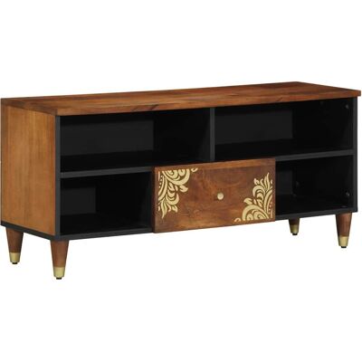 vidaXL TV-Schränk Honigbraun 100 x 33 x 46 cm Massivholz Mango - Braun vidaXL TV-Schränk Honigbraun 100 x 33 x 46 cm Massivholz Mango - Braun