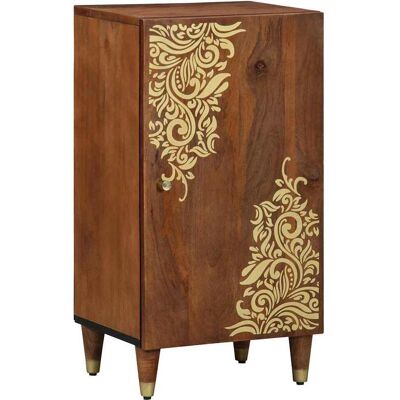 vidaXL Sideboard mit Regal Braun 40 x 33 x 75 cm Massivholz Mango - Braun vidaXL Sideboard mit Regal Braun 40 x 33 x 75 cm Massivholz Mango - Braun
