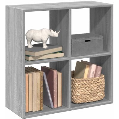 vidaXL Raumteiler-Bücherregal Grau Sonoma 69,5x29x69,5 cm - Grau vidaXL Raumteiler-Bücherregal Grau Sonoma 69,5x29x69,5 cm - Grau