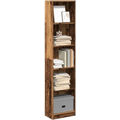 vidaXL Bücherregal Altholz-Optik 40x24x176 cm Holzwerkstoff - Braun vidaXL Bücherregal Altholz-Optik 40x24x176 cm Holzwerkstoff - Braun