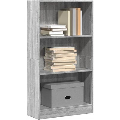 vidaXL Bücherregal Grau Sonoma 60x24x109 cm Holzwerkstoff - Grau vidaXL Bücherregal Grau Sonoma 60x24x109 cm Holzwerkstoff - Grau