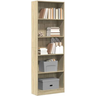 vidaXL Bücherregal Sonoma-Eiche 60x24x176 cm Holzwerkstoff - Braun vidaXL Bücherregal Sonoma-Eiche 60x24x176 cm Holzwerkstoff - Braun
