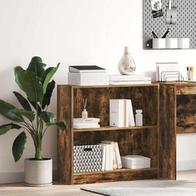 vidaXL Bücherregal Räuchereiche 80x24x76 cm Holzwerkstoff - Braun vidaXL Bücherregal Räuchereiche 80x24x76 cm Holzwerkstoff - Braun