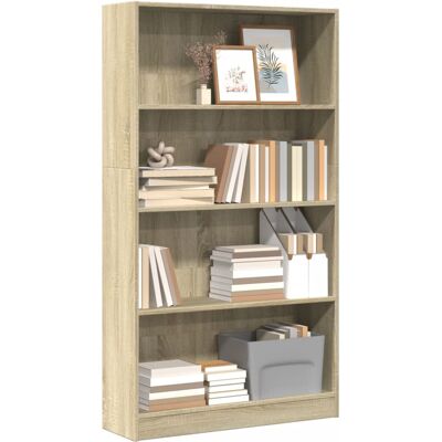 vidaXL Bücherregal Sonoma-Eiche 80x24x143 cm Holzwerkstoff - Braun vidaXL Bücherregal Sonoma-Eiche 80x24x143 cm Holzwerkstoff - Braun