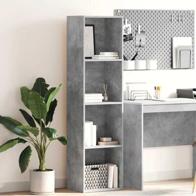 vidaXL Bücherregal Betongrau 40x30x152 cm Holzwerkstoff - Grau vidaXL Bücherregal Betongrau 40x30x152 cm Holzwerkstoff - Grau