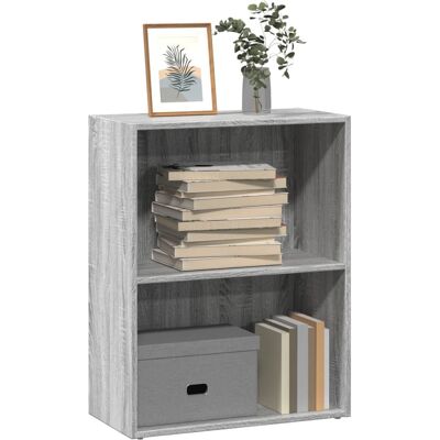 vidaXL Bücherregal Grau Sonoma 60x30x77 cm Holzwerkstoff - Grau vidaXL Bücherregal Grau Sonoma 60x30x77 cm Holzwerkstoff - Grau