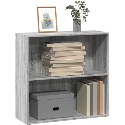 vidaXL Bücherregal Grau Sonoma 80x30x77 cm Holzwerkstoff - Grau vidaXL Bücherregal Grau Sonoma 80x30x77 cm Holzwerkstoff - Grau