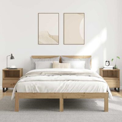 vidaXL Nachttische 2 Stk. Artisan-Eiche 40x35x50 cm Holzwerkstoff - Braun vidaXL Nachttische 2 Stk. Artisan-Eiche 40x35x50 cm Holzwerkstoff - Braun