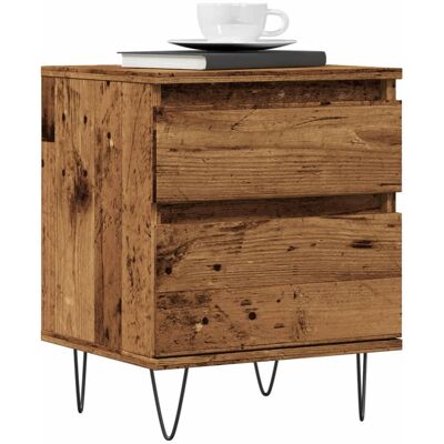 vidaXL Nachttisch Altholz-Optik 40x35x50 cm Holzwerkstoff - Braun vidaXL Nachttisch Altholz-Optik 40x35x50 cm Holzwerkstoff - Braun