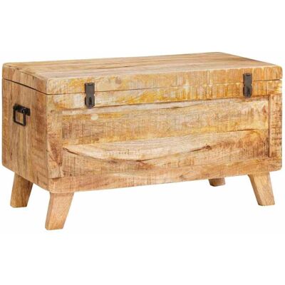 vidaXL Aufbewahrungsbox mit Speicher 70 x 35 x 40 cm Massivholz Mango - Braun vidaXL Aufbewahrungsbox mit Speicher 70 x 35 x 40 cm Massivholz Mango - Braun