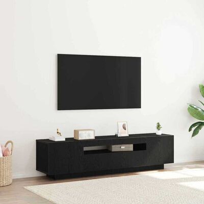 vidaXL TV-Schränk Schwarz 160 x 35 x 40 cm Holzwerkstoff - Schwarz vidaXL TV-Schränk Schwarz 160 x 35 x 40 cm Holzwerkstoff - Schwarz
