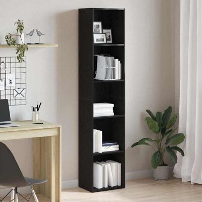 vidaXL Bücherregal Eiche Schwarz 40 x 30 x 189 cm Holzwerkstoff - Schwarz vidaXL Bücherregal Eiche Schwarz 40 x 30 x 189 cm Holzwerkstoff - Schwarz