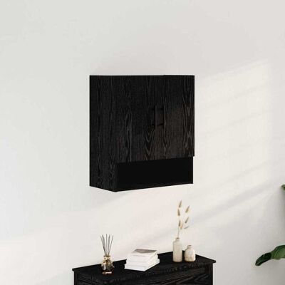vidaXL Wandschrank Schwarze Eiche MDF Modernes Design Mehrere Regale vidaXL Wandschrank Schwarze Eiche MDF Modernes Design Mehrere Regale