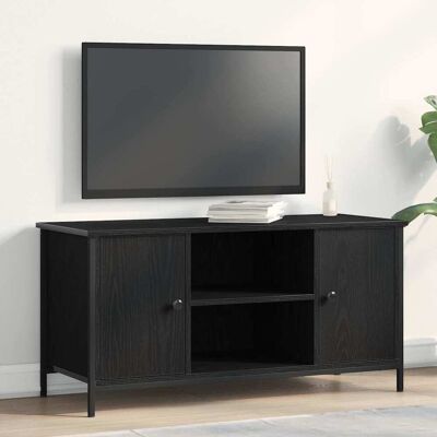 vidaXL TV-Schränk Schwarz Eichen-Optik 100 x 40 x 50 cm Holzwerkstoff - Schwarz vidaXL TV-Schränk Schwarz Eichen-Optik 100 x 40 x 50 cm Holzwerkstoff - Schwarz