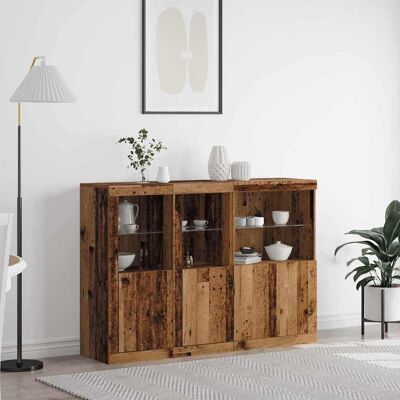 vidaXL LED-Sideboard Altholz 142,5 x 37 x 100 cm Holzwerkstoff - Braun vidaXL LED-Sideboard Altholz 142,5 x 37 x 100 cm Holzwerkstoff - Braun
