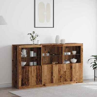 vidaXL LED-Sideboard Altholz 181,5 x 37 x 100 cm Holzwerkstoff - Braun vidaXL LED-Sideboard Altholz 181,5 x 37 x 100 cm Holzwerkstoff - Braun