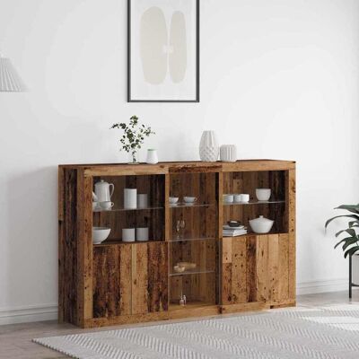 vidaXL LED-Sideboard Altholz 162 x 37 x 100 cm Holzwerkstoff - Braun vidaXL LED-Sideboard Altholz 162 x 37 x 100 cm Holzwerkstoff - Braun