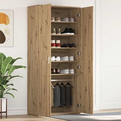 vidaXL Schuhschrank Artisan-Eiche 80 x 39 x 178 cm Holzwerkstoff - Braun vidaXL Schuhschrank Artisan-Eiche 80 x 39 x 178 cm Holzwerkstoff - Braun