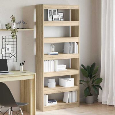 vidaXL Bücherregal Sonoma-Eiche 80 x 30 x 198 cm Holzwerkstoff - Braun vidaXL Bücherregal Sonoma-Eiche 80 x 30 x 198 cm Holzwerkstoff - Braun