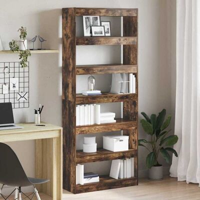 vidaXL Bücherregal Geräucherte Eiche 80 x 30 x 198 cm Holzwerkstoff - Braun vidaXL Bücherregal Geräucherte Eiche 80 x 30 x 198 cm Holzwerkstoff - Braun