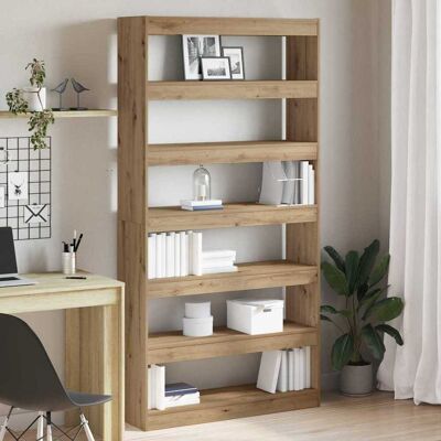 vidaXL Bücherregal Artisan-Eiche 100 x 30 x 198 cm Holzwerkstoff - Beige vidaXL Bücherregal Artisan-Eiche 100 x 30 x 198 cm Holzwerkstoff - Beige