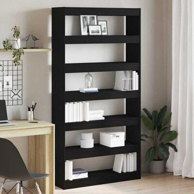 vidaXL Bücherregal Schwarze Eiche 100 x 30 x 198 cm Holzwerkstoff - Schwarz vidaXL Bücherregal Schwarze Eiche 100 x 30 x 198 cm Holzwerkstoff - Schwarz